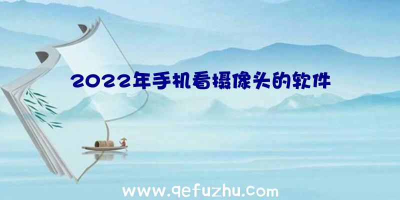 2022年手机看摄像头的软件