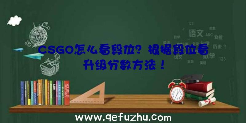 CSGO怎么看段位？根据段位看升级分数方法！