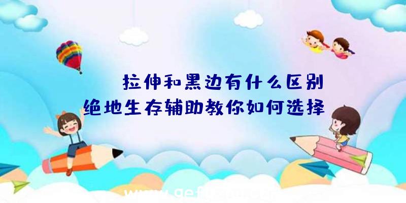 CSGO拉伸和黑边有什么区别？绝地生存辅助教你如何选择