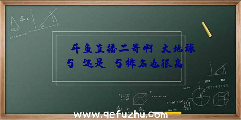 csgo斗鱼直播二哥啊,大地球,5e还是b5排名也很高