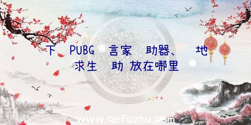 下载PUBG预言家辅助器、绝地求生辅助