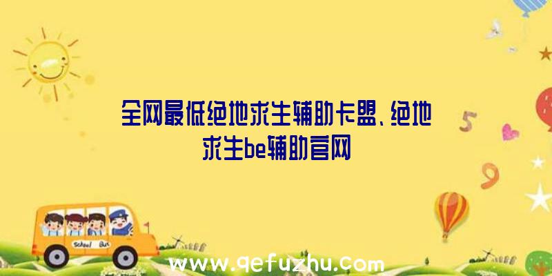 全网最低绝地求生辅助卡盟、绝地求生be辅助官网