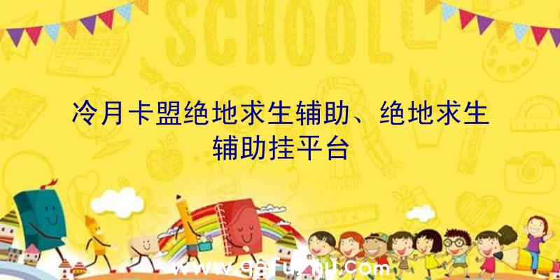 冷月卡盟绝地求生辅助、绝地求生辅助挂平台