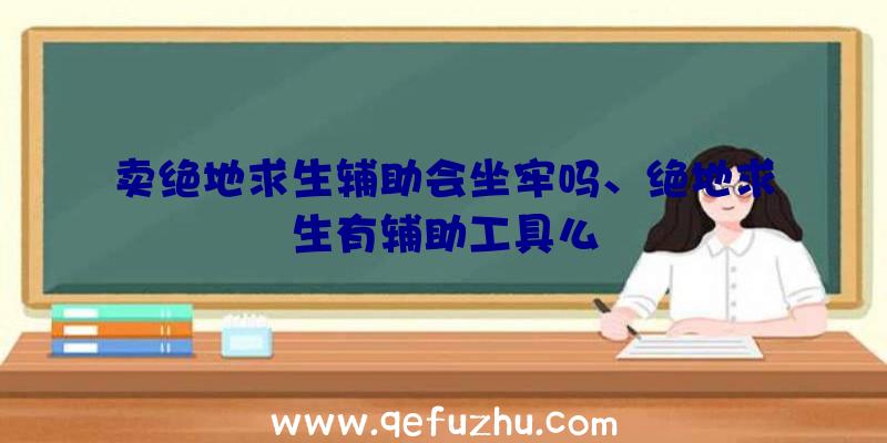 卖绝地求生辅助会坐牢吗、绝地求生有辅助工具么