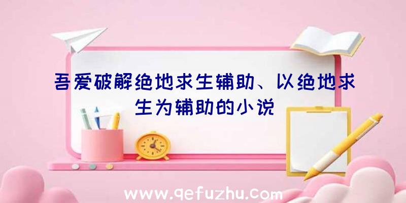 吾爱破解绝地求生辅助、以绝地求生为辅助的小说