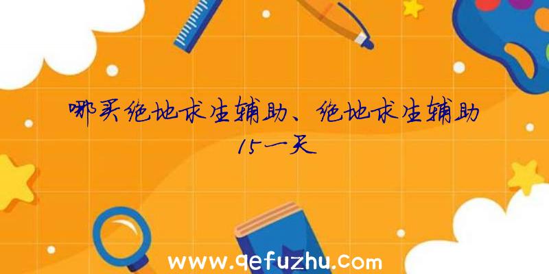 哪买绝地求生辅助、绝地求生辅助15一天