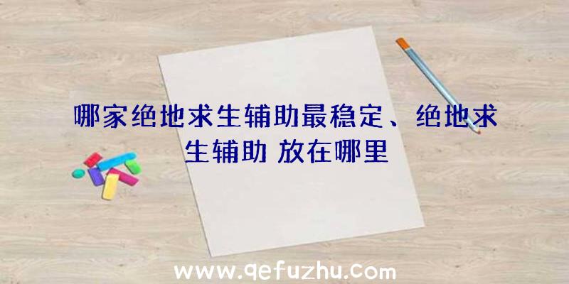 哪家绝地求生辅助最稳定、绝地求生辅助