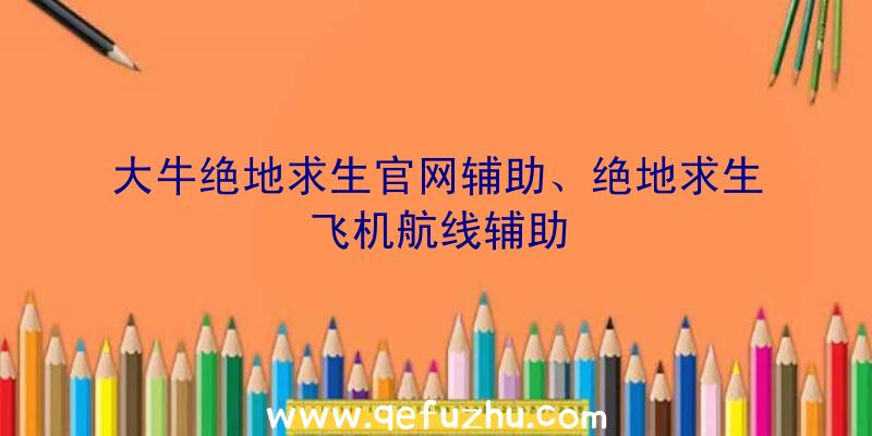 大牛绝地求生官网辅助、绝地求生飞机航线辅助