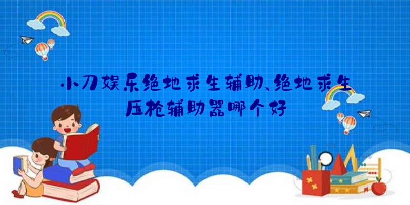 小刀娱乐绝地求生辅助、绝地求生压枪辅助器哪个好