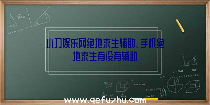 小刀娱乐网绝地求生辅助、手机绝地求生有没有辅助