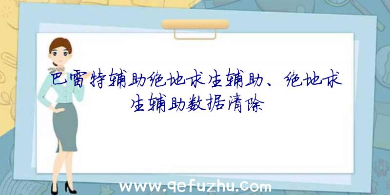 巴雷特辅助绝地求生辅助、绝地求生辅助数据清除