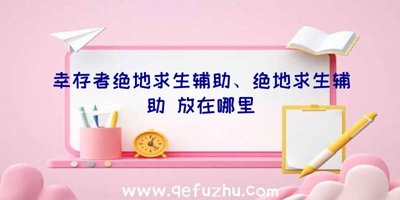 幸存者绝地求生辅助、绝地求生辅助