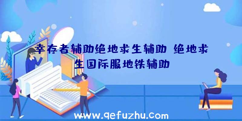 幸存者辅助绝地求生辅助、绝地求生国际服地铁辅助