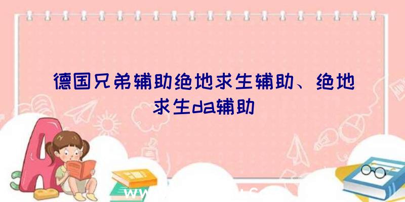 德国兄弟辅助绝地求生辅助、绝地求生da辅助