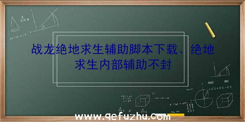 战龙绝地求生辅助脚本下载、绝地求生内部辅助不封