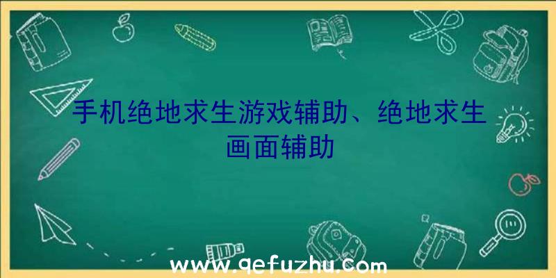 手机绝地求生游戏辅助、绝地求生画面辅助