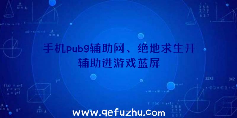 手机pubg辅助网、绝地求生开辅助进游戏蓝屏