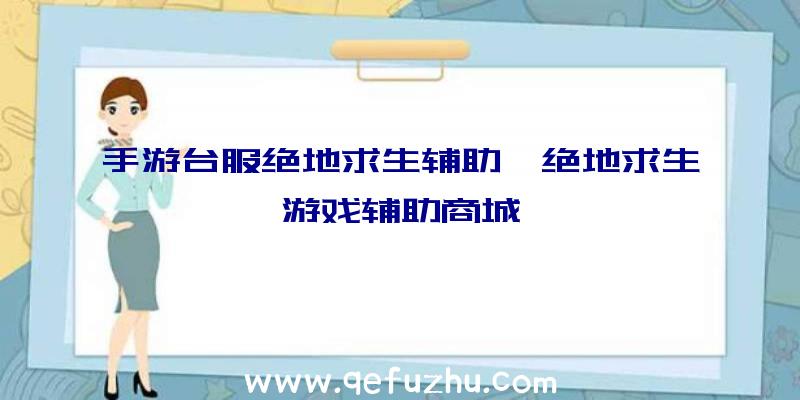 手游台服绝地求生辅助、绝地求生游戏辅助商城