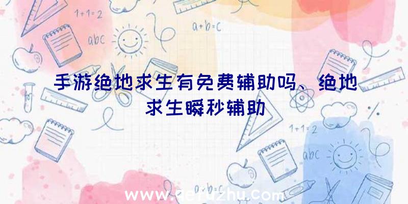 手游绝地求生有免费辅助吗、绝地求生瞬秒辅助