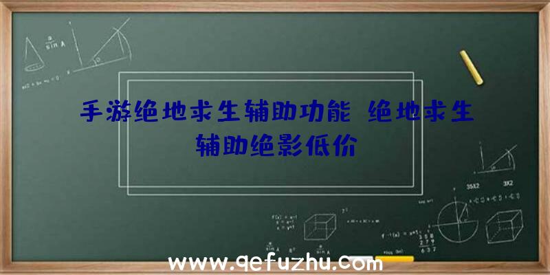 手游绝地求生辅助功能、绝地求生辅助绝影低价