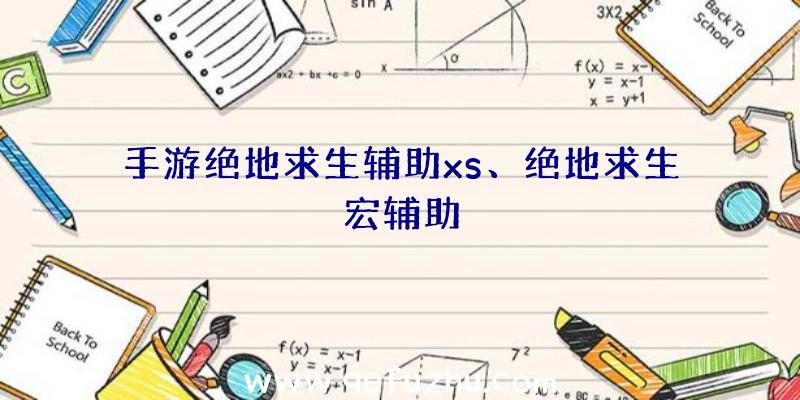 手游绝地求生辅助xs、绝地求生宏辅助