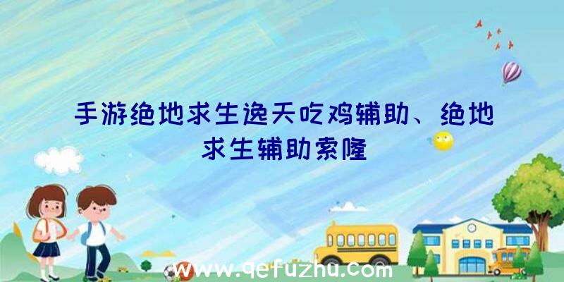 手游绝地求生逸天吃鸡辅助、绝地求生辅助索隆