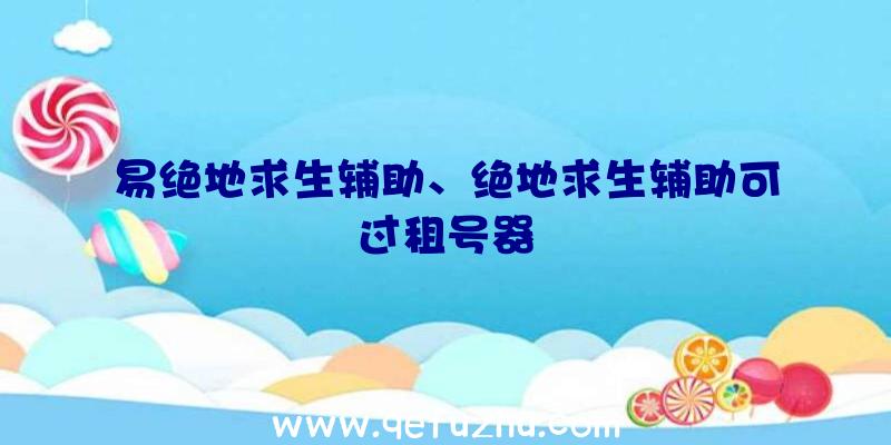 易绝地求生辅助、绝地求生辅助可过租号器