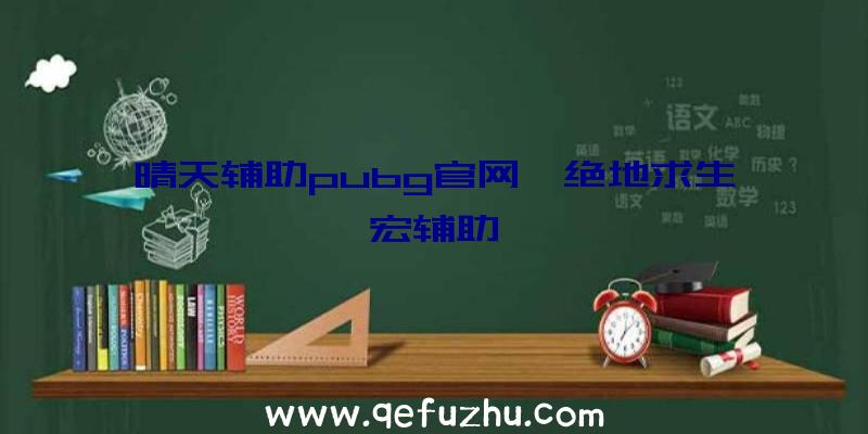 晴天辅助pubg官网、绝地求生宏辅助