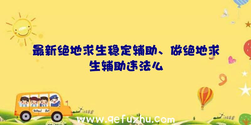 最新绝地求生稳定辅助、做绝地求生辅助违法么