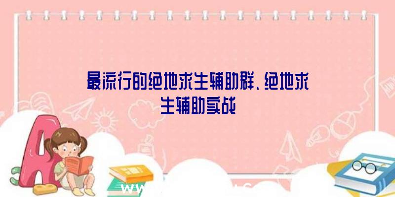 最流行的绝地求生辅助群、绝地求生辅助实战