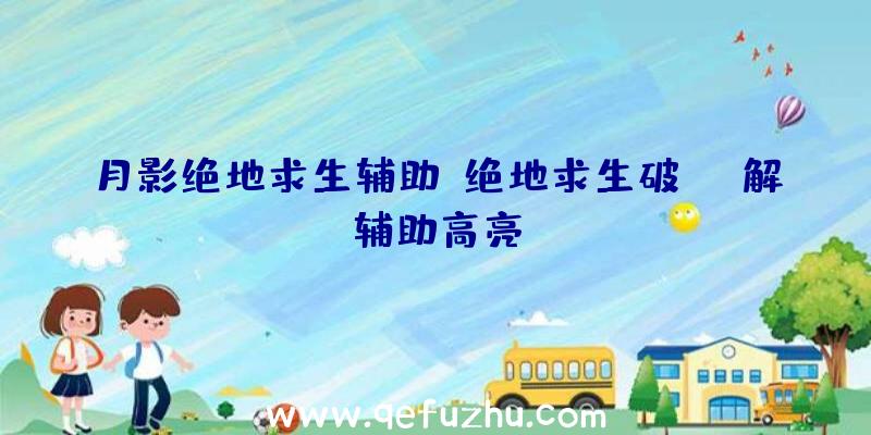 月影绝地求生辅助、绝地求生破解辅助高亮