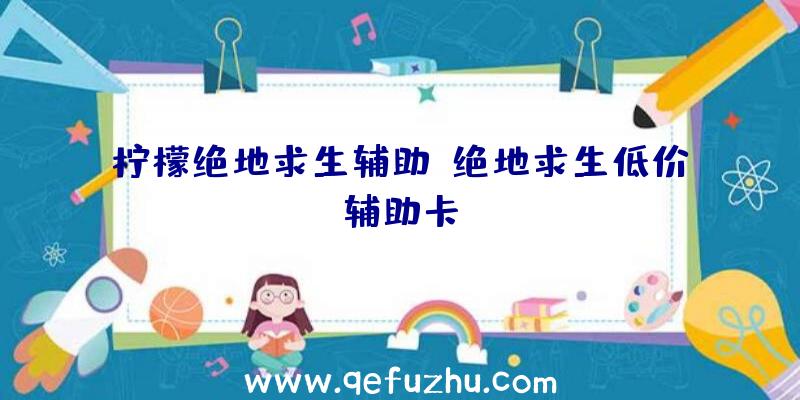 柠檬绝地求生辅助、绝地求生低价辅助卡