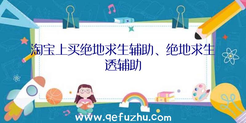 淘宝上买绝地求生辅助、绝地求生透辅助