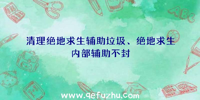 清理绝地求生辅助垃圾、绝地求生内部辅助不封