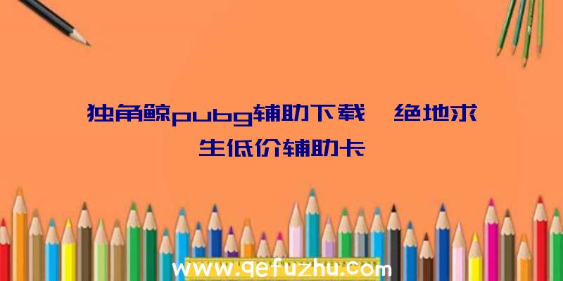 独角鲸pubg辅助下载、绝地求生低价辅助卡