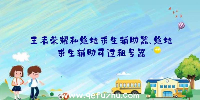 王者荣耀和绝地求生辅助器、绝地求生辅助可过租号器