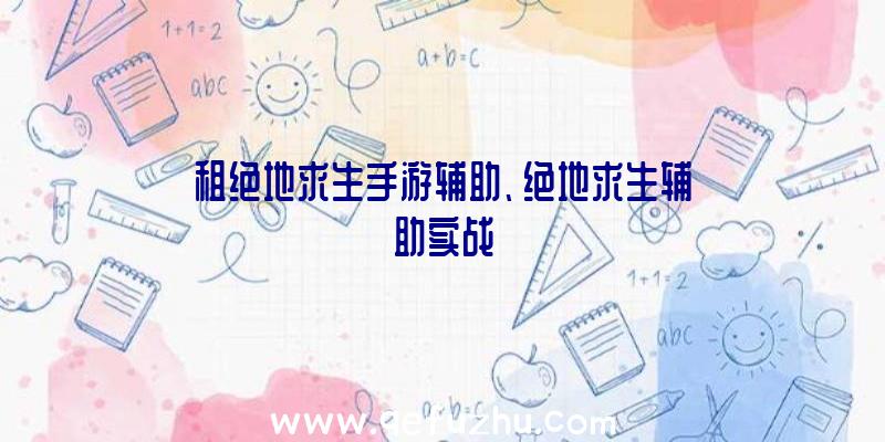 租绝地求生手游辅助、绝地求生辅助实战