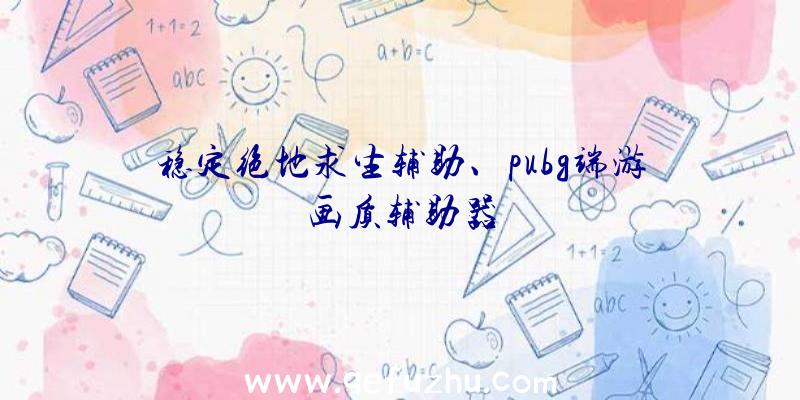 稳定绝地求生辅助、pubg端游画质辅助器