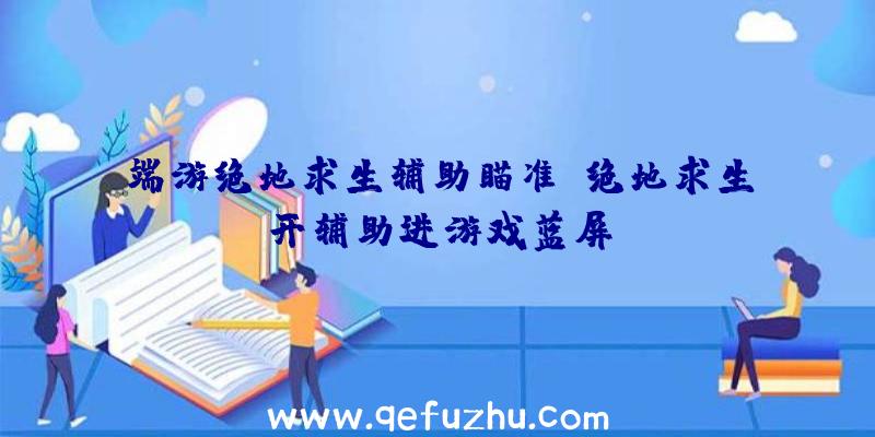 端游绝地求生辅助瞄准、绝地求生开辅助进游戏蓝屏