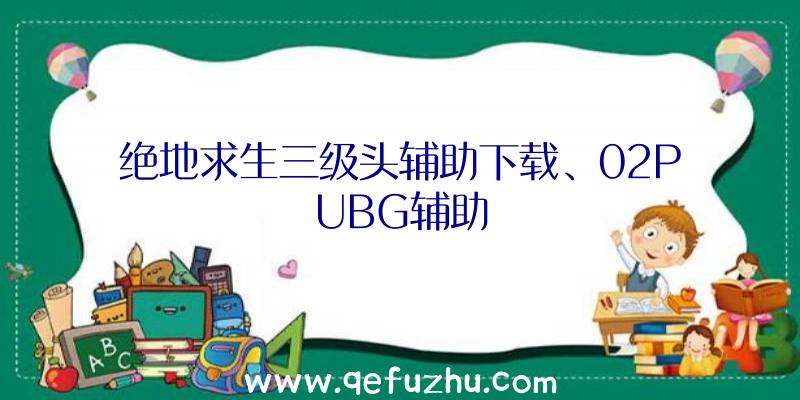 绝地求生三级头辅助下载、02PUBG辅助