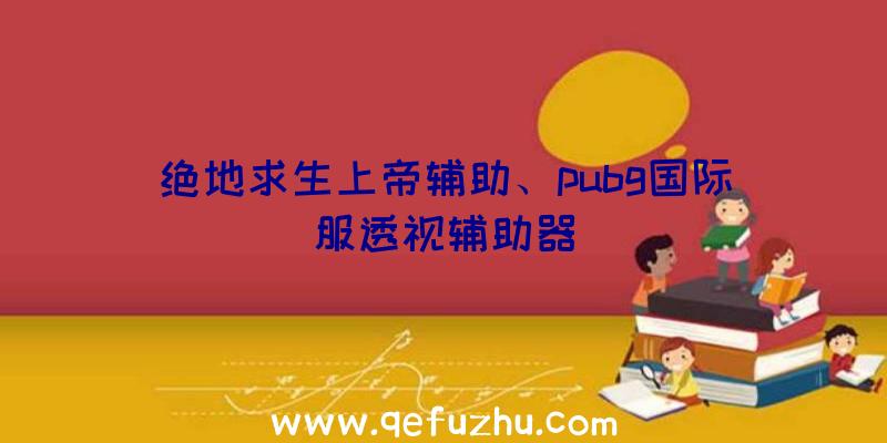 绝地求生上帝辅助、pubg国际服透视辅助器