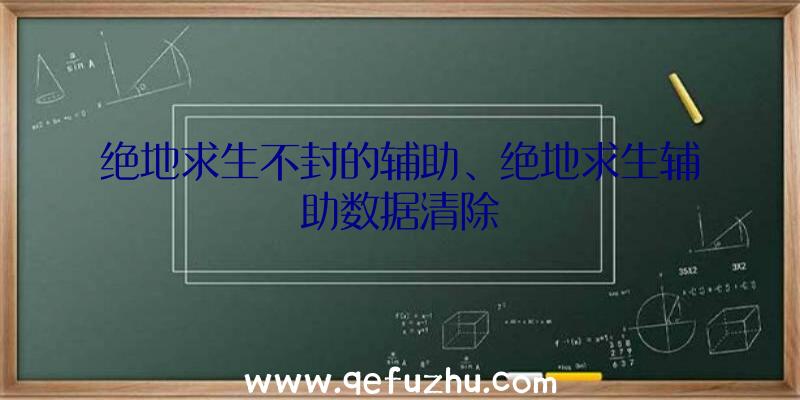 绝地求生不封的辅助、绝地求生辅助数据清除