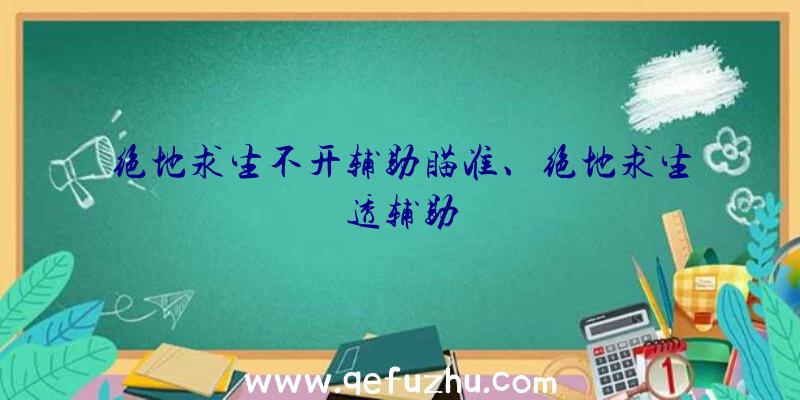 绝地求生不开辅助瞄准、绝地求生透辅助