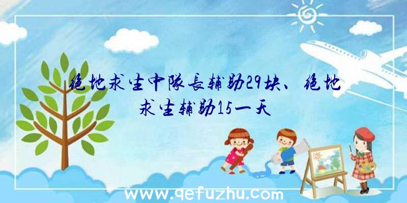 绝地求生中队长辅助29块、绝地求生辅助15一天