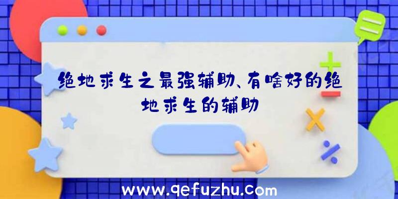 绝地求生之最强辅助、有啥好的绝地求生的辅助