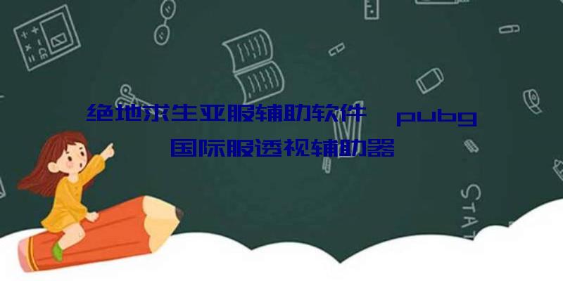 绝地求生亚服辅助软件、pubg国际服透视辅助器