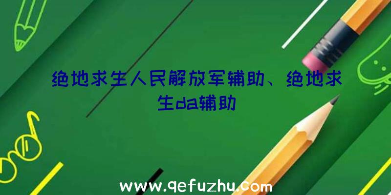 绝地求生人民解放军辅助、绝地求生da辅助