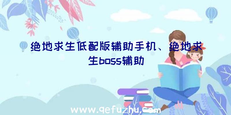 绝地求生低配版辅助手机、绝地求生boss辅助