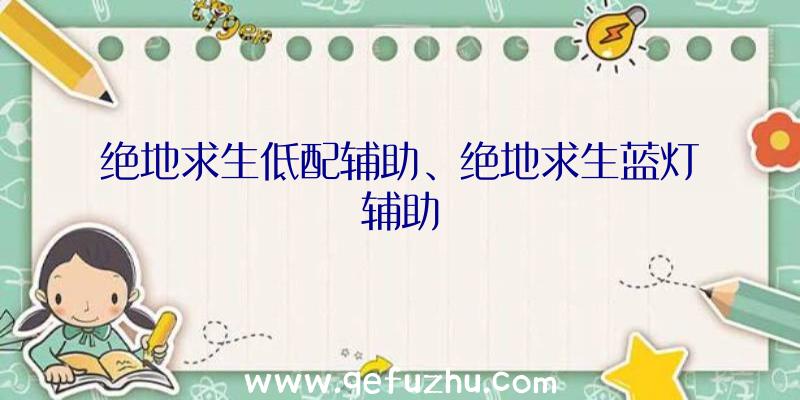 绝地求生低配辅助、绝地求生蓝灯辅助