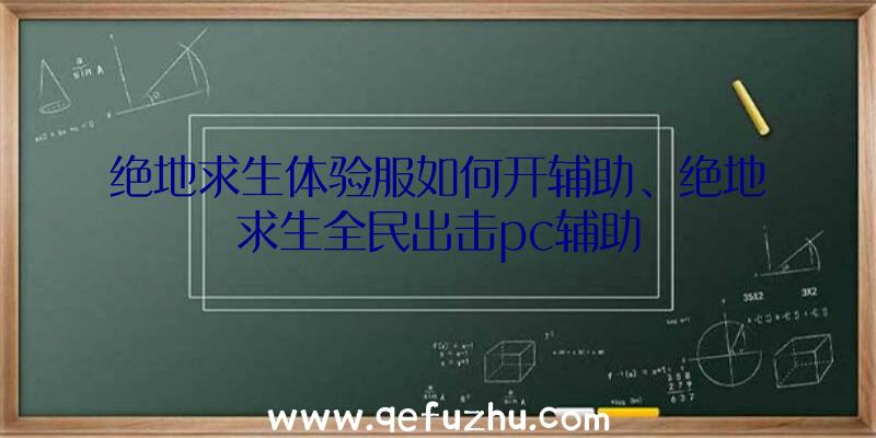 绝地求生体验服如何开辅助、绝地求生全民出击pc辅助